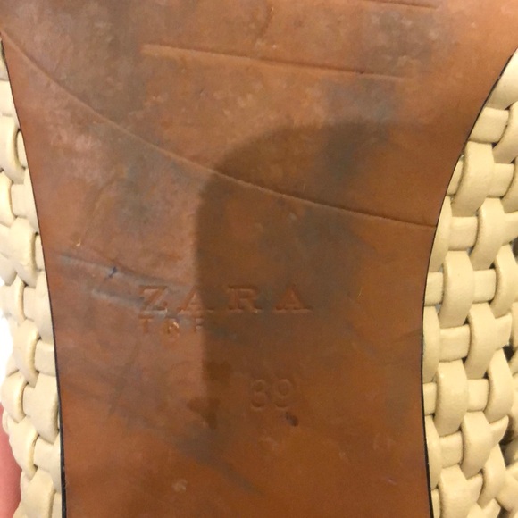 Zara TRF limited edition open work ballet flats 🌾  Sz39 (8 US) - Picture 11 of 12